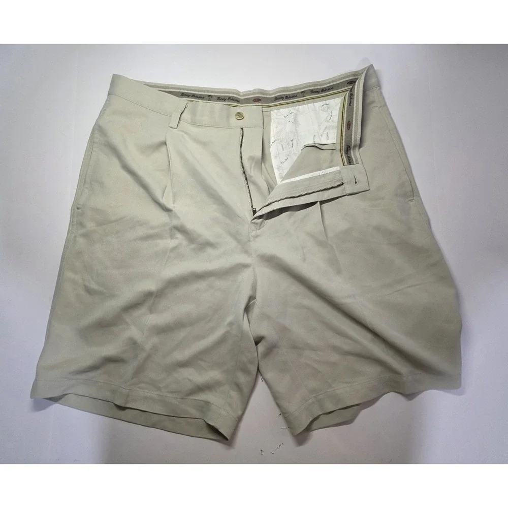 Tommy Bahama Mens Size 36 100% Silk Beige Chino Short